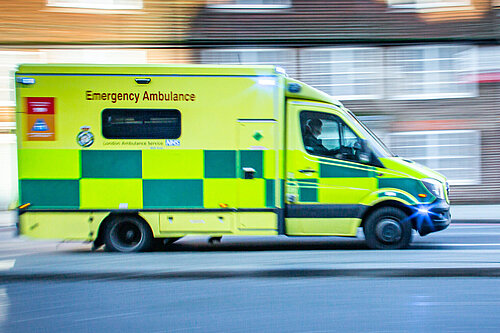 Ambulance Ambulance traveling at high speed