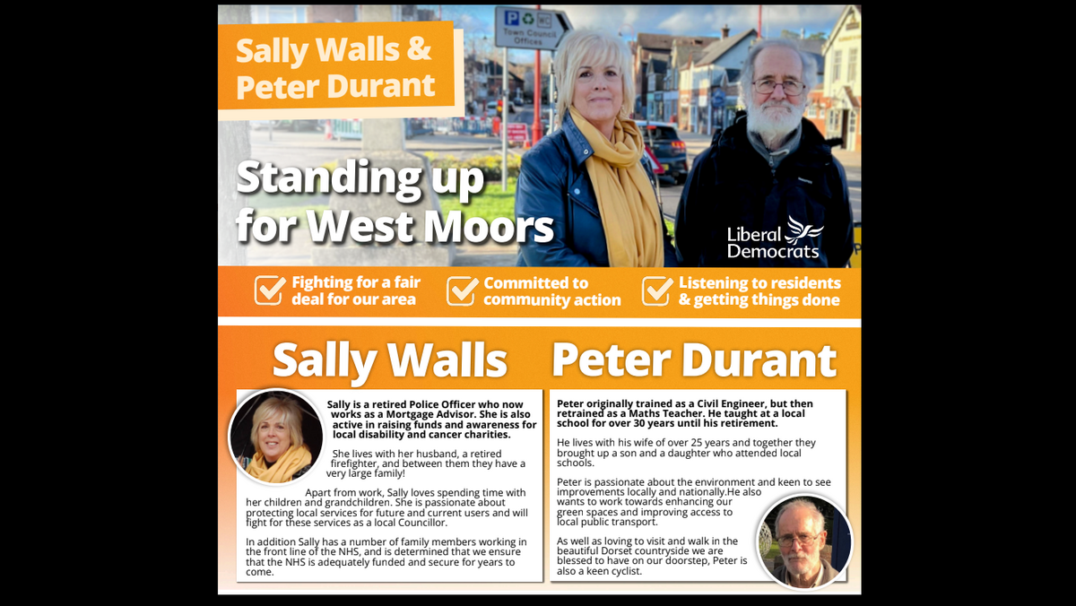 The Liberal Democrats two candidates for West Moors Local elections ...