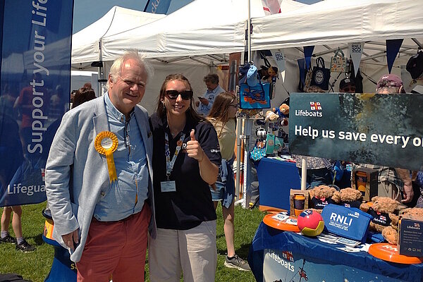 Mike Cox with RNLI